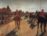 Degas, Edgar - Racehorses in Front of the Grandstand